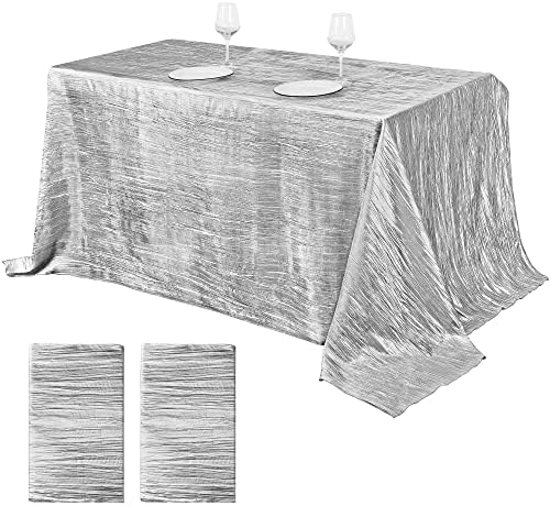 Turstin 2 pakiranje taftula taftuta 58 x 102 inčni pravokutni zdrobljeni tafte tafte od stola za stol za svadbeni banket