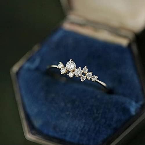 Pozlaćeni zlatni dijamantni prsten ženski prsten s devet dijamanata rep nakit tinejdžerski prstenovi za djevojčice