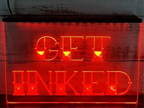 DVTEL GET INKLED Neon Sign LED Modeliranje Svjetlo svjetlosnih slova natpis Akrilna ploča Neonsko ukrasno svjetlo, 60x40cm