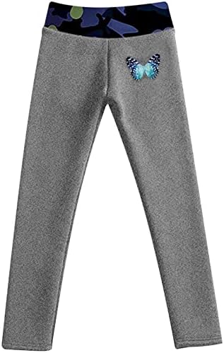 Modne ženske zimske sportske hlače visokog struka s printom široke baršunaste janjeće tajice duge hlače udobne hlače za slobodno