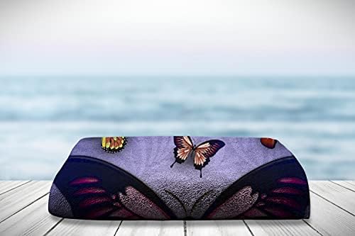 Alottagifts 60 x 30 ručnik za plažu leptira za odrasle - ručnik bez pijeska - ručnik za brzu suhu plažu - Putni ručnik za