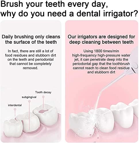 Čišćenje zuba, bežični napredni flos za vodu za zube, desni, prigušivači, zubna njega, punjenje, IPX7 vodootporan, pametni