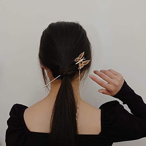 Novi leptir za kosu modni metalni tanjur za kosu Prirodni rez klasični pribor za kosu 1b Zlatni leptir