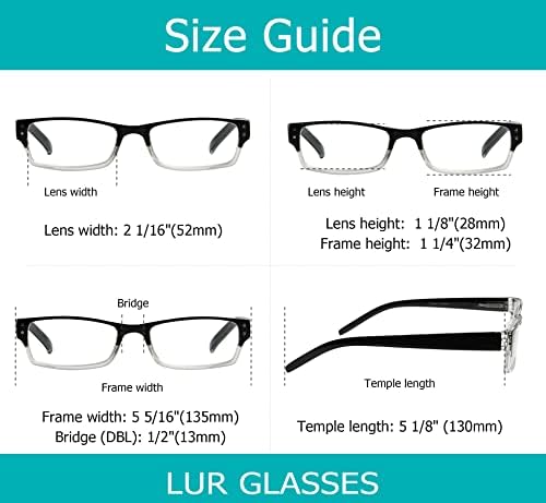 Lur 4 pakira stilski naočale za čitanje + 6 paketa klasične naočale za čitanje