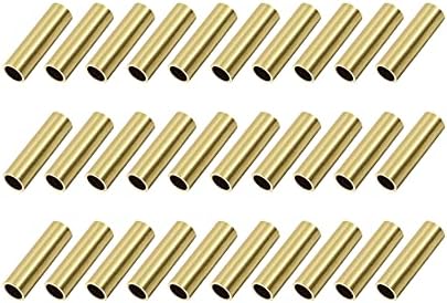 OFOWIN [30 PCS] mesingana okrugla cijev 30 mm duljina 9 mm OD1 mm debljina stijenke, metalni bakreni bešavni ravni cijevi