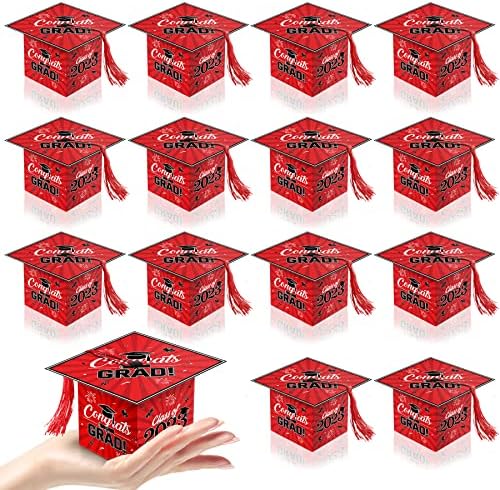 Poklon za maturu 36 kutija čokolade za maturu crvena i Crna klasa 2023 čestitke u obliku kape za maturu poklon kutija od