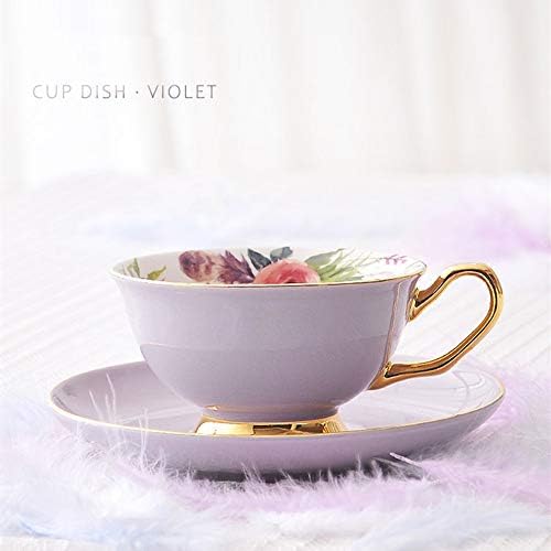 Krysclove Vintage keramički čajnik, elegantna šalica kave s setom za tanjure od žlice, fine kraljevske kostine čajne čaše
