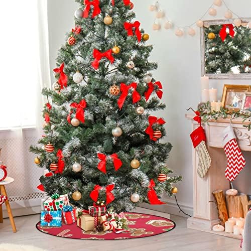 CUPADA Božićna medenjaka bombona božićno drvce prostirke vodootporna suknja drveća, stabla zvjezdani kolačići crveni božićni