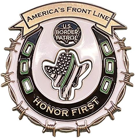 DL11-17 Predsjednik Donald J. Trump Border Patrol Challenge Coin Patrol Agent Maga 45 BPA Konjska patrola tanka zelena linija