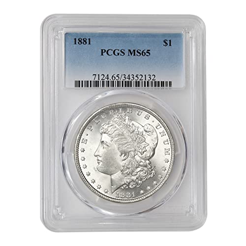 1881. američki srebrni morgan dolar MS-65 $ 1 MS65 PCGS