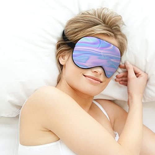 Ružičasta plava pruga umjetnost mramorni maska ​​za spavanje s podesivim remenom mekim poklopcem očiju zatamnjena za slijepka