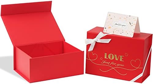 Poklon kutija s poklopcima za poklone, luksuzne kutije za poklone za Majčin dan prazne 8. 7 96.7 94 inča sklopive crvene