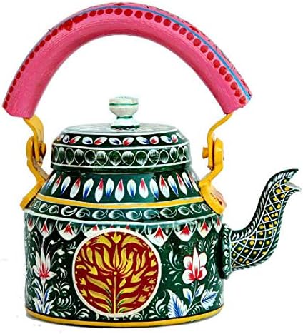 Pattachitra ručno oslikani aluminijski čajnik Teapot vjenčani poklon stol Centralciece Housewarding Poklon Tea Party