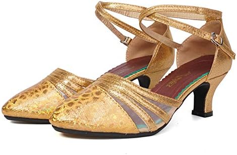Hipposeus ženske plesne cipele za plesne cipele zlatokolirani nožni nožni nožni nožni nožni prtljažnici svadbena zabava tango