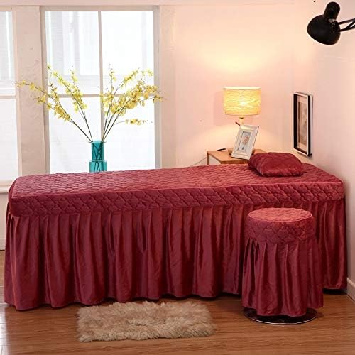 AmydreamStore Crystal Velvet Masaža setovi, toplo zgušnjavanje kozmetičkog kreveta SPA krevetni stol suknje suknje pokrivači