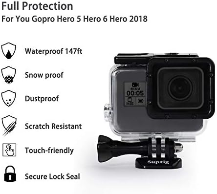SUPTIG kućište kućišta vodootporni slučaj za GoPro Hero 7 Black GoPro Hero 5 GoPro Hero 6 GoPro Hero 2018 Akcijska kamera