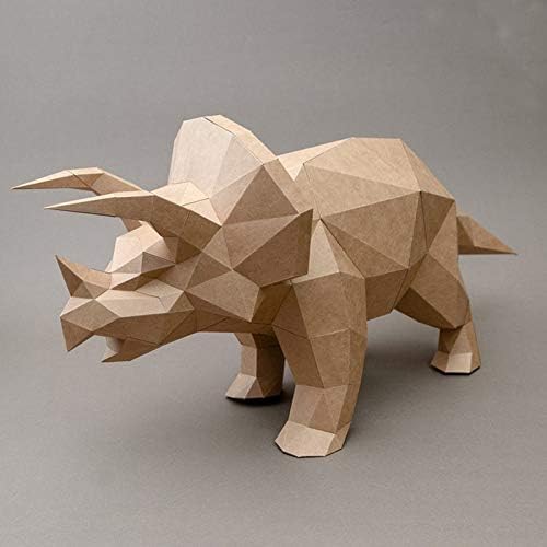 WLL-DP 3D dinosaur ručno izrađeni papir Skulptura uradi sam unaprijed izrezani papir zanatskog papira Model papira origami
