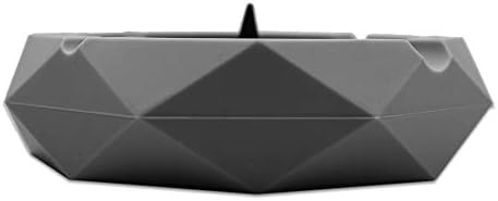 1 silikonski geometrijski pepeljarski pepeljara - siva - Neraskidiva višenamjenska prijenosna ladica za skladištenje - w/staklo