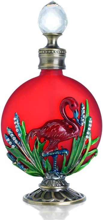 Yu Feng crvena flamingo parfemske boce prazna vintage ukrasna puna kristalna staklena boca