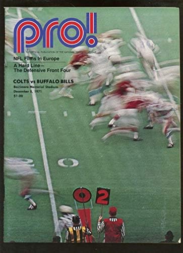 5. prosinca 1971. NFL program Buffalo Bills u Baltimore Colts Exmt - NFL programi