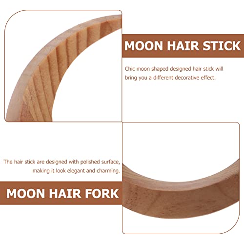 Mobistech alati za stil i uređaji Mjesec vilica za kosu ručno isklesani mjesec kosa moo Mjesec štap za kosu Mjesec isječak