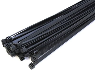 500-pack teška dužnost od 14 inča ZIP kabel za vezanje remena UV crni najlonski omotač
