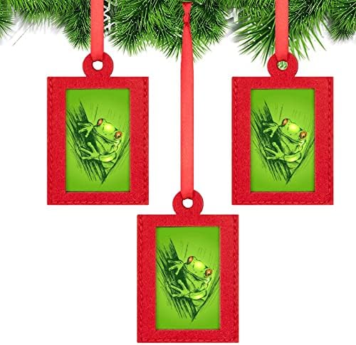 Obojene ručne skice žabe Mini božićni okvir za slike Okviri filca viseći okviri za fotografije za vjenčani pokloni za zabavu