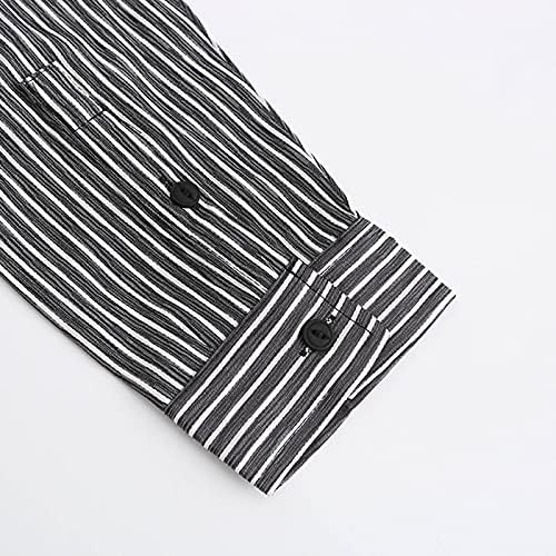 Britanski lažni dvodijelni vrhovi britanskog džempera za muškarce tanko prugaste majice gumb uz reverdu dugih rukava bluze