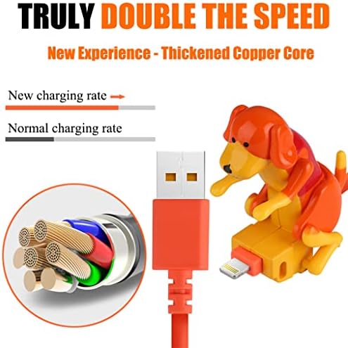 Teursa Novi jedan dodir zaustavljanje smiješnog pokretnog kabela za punjač psa kabel za punjenje pasa 4 ft USB kabel za punjač