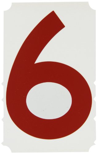 5160-6, natpisi od 4 inča, visina, crvena, natpis 6