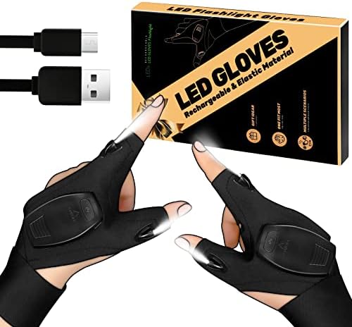 Vilania punjiva LED rukavice za bljeskalice za muškarce - Dan Dana oca za muškarce žene muž muž, jedinstveni cool gadgeti