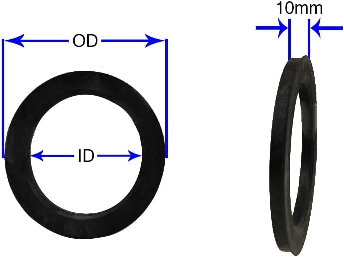 Pribor za kotače Set dijelova od 4 središnjeg prstena 110 mm OD do 87.10 mm ID -a, polikarbonata