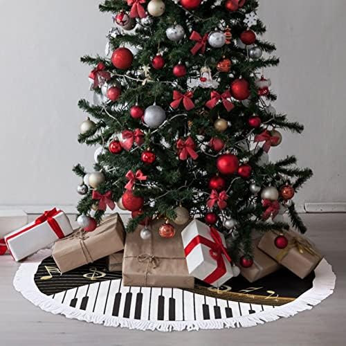 Glazbeni instrument i bilješke božićno drvce suknja božićna mat za drveni ukrasi za ukrase za odmor 30/36/48 inča