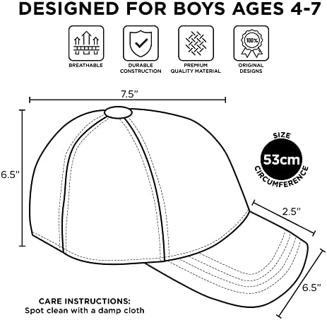 Bejzbolska kapa od 2-4 godine, Podesivi Šeširi za malu djecu ili dječake s Batmanom za djecu u dobi od 4-7 godina
