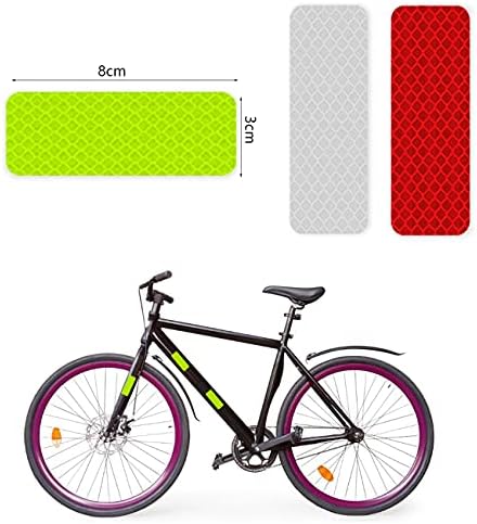 Naljepnice za bicikle, široke 1,18 inča*3,15 inča dugačka sigurnosna upozorenja Reflektirajuća naljepnica samoljepljiva vodootporna
