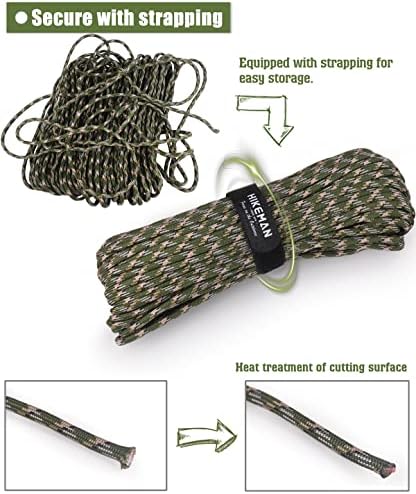 Hikeman 750 Paracord Parachute kabel - najlon 10 Strand Unutarnja konopa za preživljavanje jezgre za narukvice, vrpce,