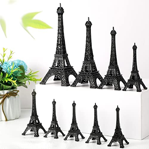 9 PCS EIFFEL TOWER STUIP DECOR LEGOY METAL PARIS EIFFEL TOWER STRANKA UREDI 5 Veličina Eiffel Tower Dekor francuski stolni
