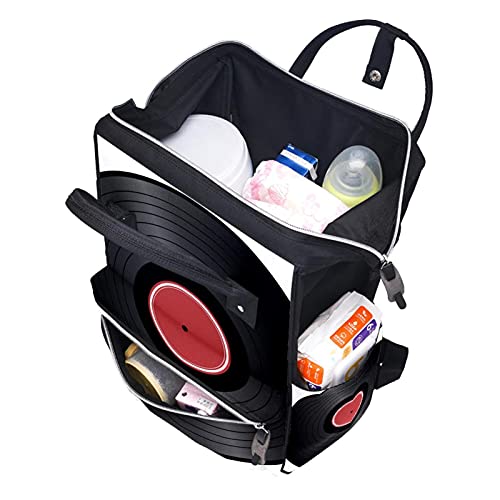 Crni crveni disk pelene torbe za torbe mame ruksak Veliki kapacitet pelena vrećica za njegu za njegu bebe