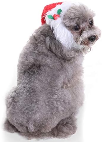 Pretyzoom kućni ljubimac božićni šešir pas božićni mačji božićni kostim Djed kostim za kostim foto rekvizit za božićno štene