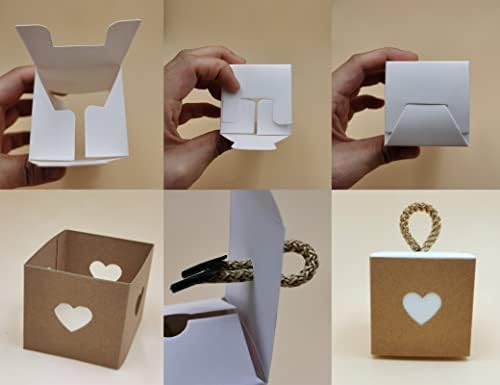 Kraft kutije-2,17 inča 2,17 inča 2,17 inča, kutije čokolade Ljubavno Srce za vjenčanje, Dječji tuš, rođendan, 50pcs