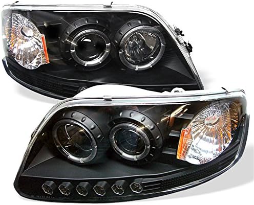 Spyder je Auto PRO-YD-FF15097-1P-AM-BK Ford F150/Ekspedicije Crna halogena led lampe projektora