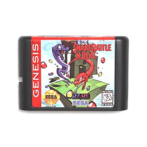Snake Rattle 'n Roll 16 -bitni MD kartica za igru ​​za Sega Mega Drive for Genesis