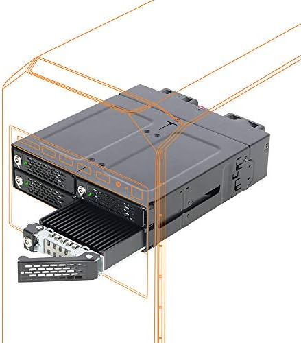 Izdržljivo kućište za mobilni stalak ICY DOCK sa statičkim diskom 4 x M. 2 NVMe PCIe 4.0 za ležišta za 5,25 | ToughArmor