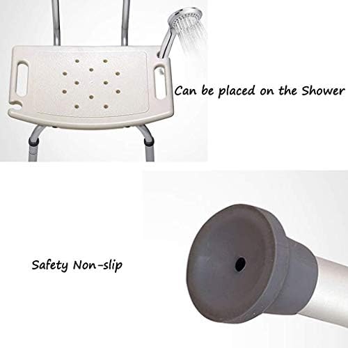 Stolice za kupanje, stolica za tuširanje stolice za kupanje kupaonice - lagani aluminij - jednostavan za ugradnju - s naslonom