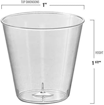 Plastične čaše od 1 oz | prozirne | okrugle | 50 kom.