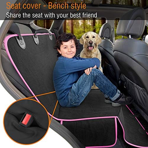 Navlaka za autosjedalicu za pse-Vodootporna navlaka za stražnje sjedalo SUV-a ili kamiona-Kabriolet viseća mreža za kućne
