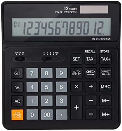 Kalkulator SDFGH Provjerite ispravno 120 koraka Crno bijelo 12 -znamenkasti kalkulator dvostruke napajanja Offinal Offinance