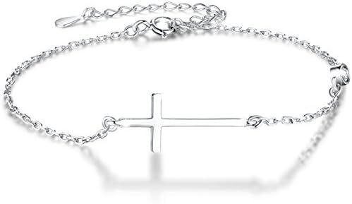 925 križna Narukvica od srebra ženska bona fide lančana narukvica s križem za godišnjicu potvrde, rođendan
