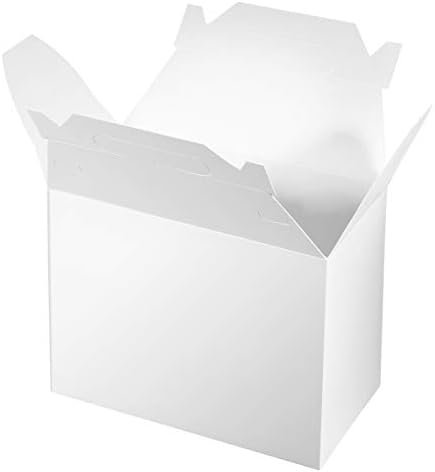 [50 pakiranja] bijele poklon kutije za poslastice - 9 inča 5 inča 6,75 inča - papirnate kutije s zabatom, papirnate kutije