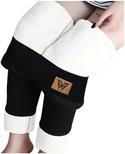 Tajice za žene runo obložena zima tople debele baršunaste tajice termičke hlače visokog struka za kontrolu trbuha treninga